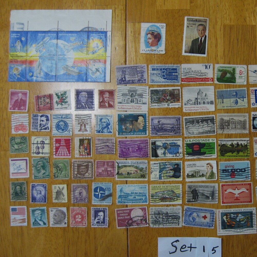 COPY - Lot Of 100 Assorted U.S. Stamps mostly from 1950 through 1981